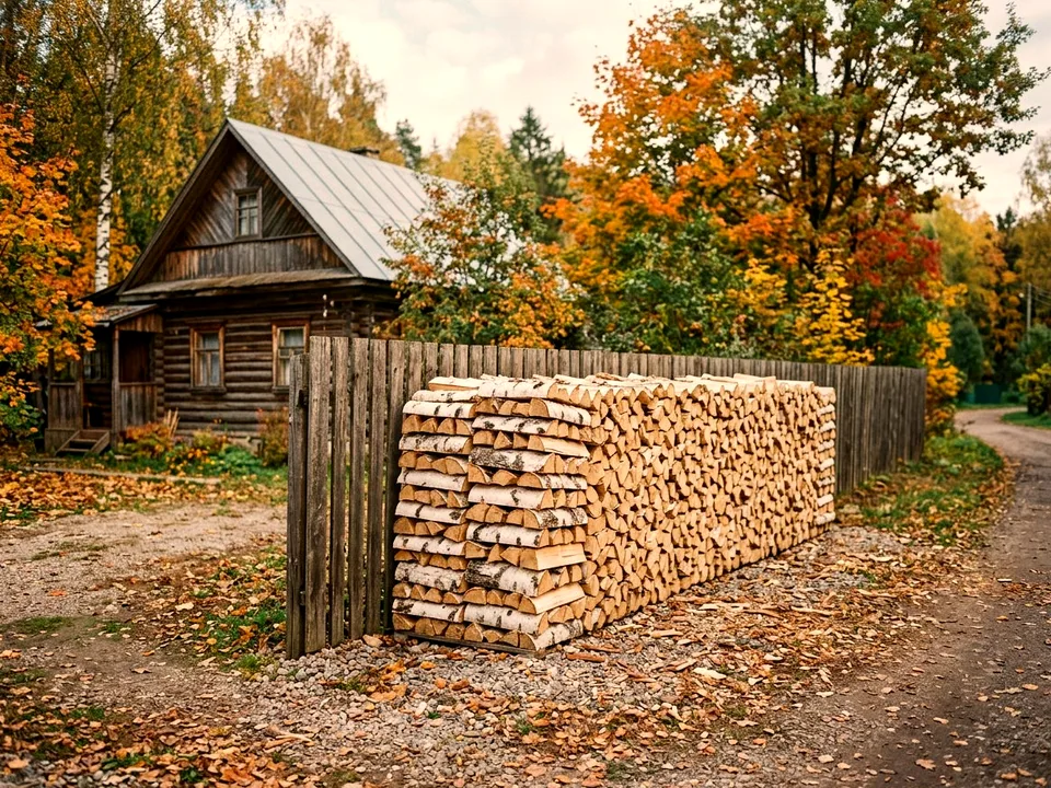 Дуб + укладка в дровник, Красноярск, улица Новая, 28